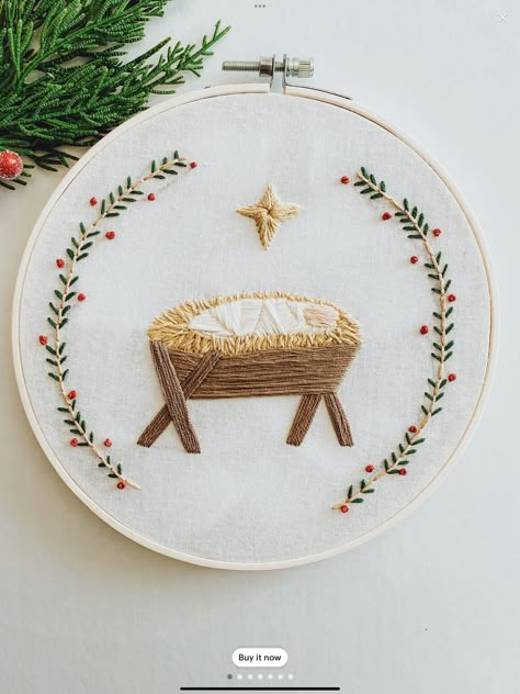 Embroidery Christmas Ornaments, December Night, Cold December, Christian Embroidery, Holiday Embroidery, Christmas Themes Decorations, Christmas Embroidery Designs, Embroidery Christmas, Hand Embroidery Stitches