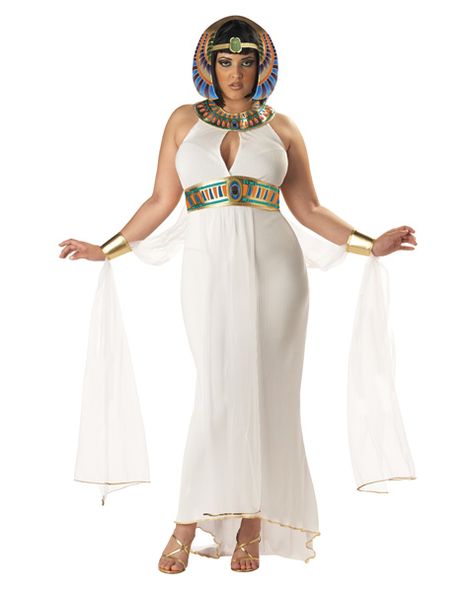 Womens Goddess of the Nile Plus Costume Vibrant shades of blue, orange, purple and gold accents this stunning white gown. Inspired by Cleopatra, the Women's Goddess of th Goddess Costume Diy, Diy Princess Costume, Egyptian Goddess Costume, Plus Size Costume, Plus Size Halloween Costume, Plus Size Costumes, Goddess Costume, Queen Costume, Plus Size Halloween