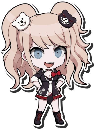 Junko Enoshima Sprites, Chibi Danganronpa, Danganronpa Stickers, Enoshima Junko, Junko Enoshima, Danganronpa Trigger Happy Havoc, Super Danganronpa, Trigger Happy Havoc, Cute Emoji Wallpaper