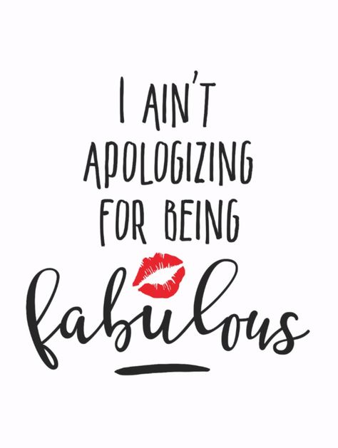 Fabulous Girly Lipstick Quote Postcard Girly #Quote by JunkyDotCom - #Trendy hand drawn funny girly quote I ain't apologizing for being fabulous. She Quotes Beauty, Makeup Quotes Funny, Lipstick Quotes, Diva Quotes, Girly Quote, Fabulous Quotes, Funny Girly, Funny Girly Quote, Artist Quotes