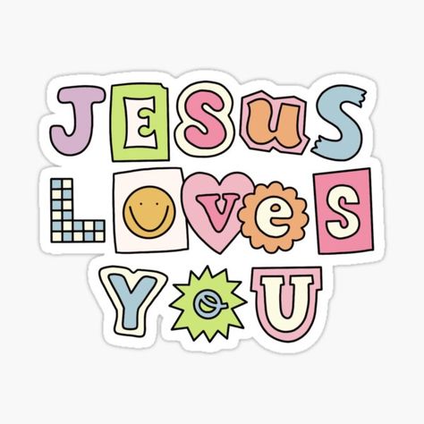 Bible Journal Stickers, Jesus Stickers, Bible Stickers, Stickers Christian, Stickers Jesus, Stickers Quotes, God Sticker, Jesus Love, Stickers Aesthetic