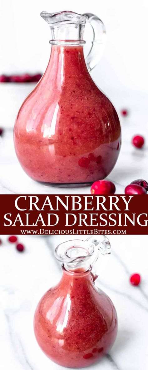 Cranberry Salad Dressing, Cranberry Vinaigrette, Homemade Dressings, Salad Dressing Recipes Healthy, Dressing Salad, Fall Salad, Cranberry Salad, Salad Dressing Recipes Homemade, Homemade Salads