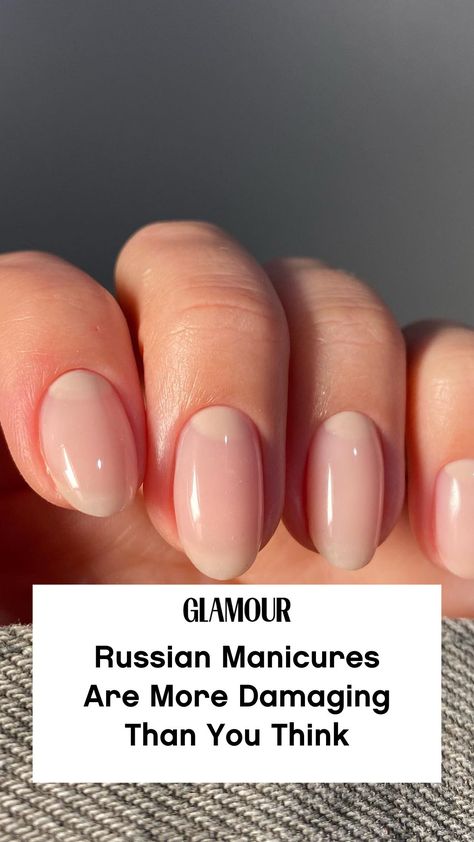 For years, the “Russian manicure” remained a salon industry secret, with only a handful of select nail techs performing and promoting the method. But once it went viral on TikTok, that quickly changed—so much so that “Russian manicure near me” is now one of Google's top searched beauty queries. Russian Style Manicure, How To Do A Russian Manicure, Russian Manicure Cuticle, Russian Gel Nails, Russian Manicure Natural Nails, Russian Manicure Ideas, Fall Russian Manicure, Russian Gel Manicure Design, Natural Russian Manicure