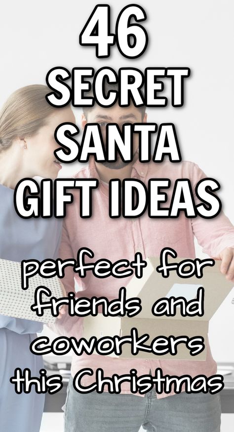 secret santa gifts list for Christmas presents Cute Gifts For Secret Santa, What To Get Your Friend For Secret Santa, Secret Santa Homemade Gift Ideas, Secret Santa Coworkers, Cheap Secret Santa Gifts For Coworkers, Mystery Gift Ideas, Secret Santa Gift Ideas For Friends, Christmas Ideas For Coworkers, Coworker Secret Santa Gifts