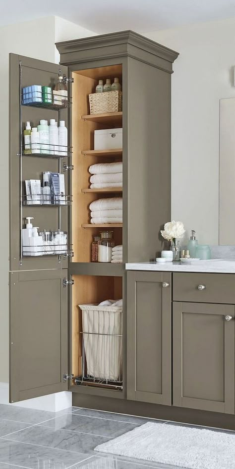 Are you looking to remodel your bathroom? If this is the case then the easiest thing with maximum advantage is to remodel your bathroom cabinets. Bathroom Cabinet Makeover, Makeover Kamar Mandi, Small Bathroom Storage Cabinet, Bathroom Diy Ideas, Bathroom Cabinets Diy, Simple Bathroom Remodel, Bathroom Cabinets Designs, Master Bath Ideas, Bathroom Diy