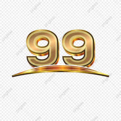 99 Logo Design Number, 99 Number, C V Raman, Number Vector, Golden Number, Picsart Background, Numbers Font, Metal Letters, Free Vector Graphics