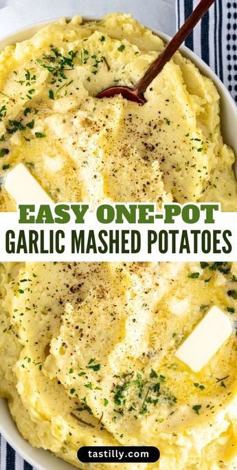 You won’t believe how easy it is to infuse mashed potatoes with aromatic garlic. This creamy one-pot Garlic Mashed Potatoes recipe has a buttery richness with a hint of garlic that sets it apart from regular mashed potatoes. Serve it on special occasions or any weeknight dinner and make your family happy. Garlic Cream Cheese Mashed Potatoes, Lobster Mashed Potatoes, Mashed Potatoes With Skin, Potatoes Thanksgiving, Mashed Potatoes Recipe Easy, Cream Cheese Mashed Potatoes, Buttermilk Mashed Potatoes, Garlic Cream Cheese, Mashed Potatoes Thanksgiving