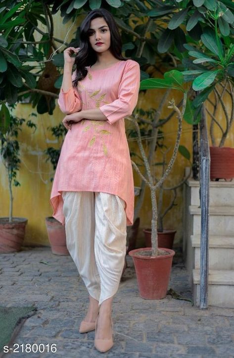 High Low Kurti Designs, High Low Kurti, Dhoti Salwar, Simple Kurta, Simple Kurti, Simple Kurta Designs, Simple Kurti Designs, Long Kurti Designs, Salwar Kamiz