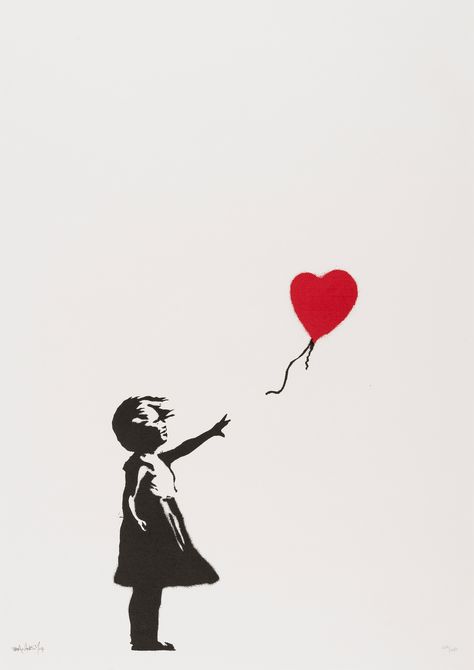 Banksy Pictures, Graffiti Aesthetic, Girl With Balloon, Banksy Artwork, Unicorn Tapestries, Balloon Print, Its A Girl Balloons, Street Art Banksy, Banksy Art