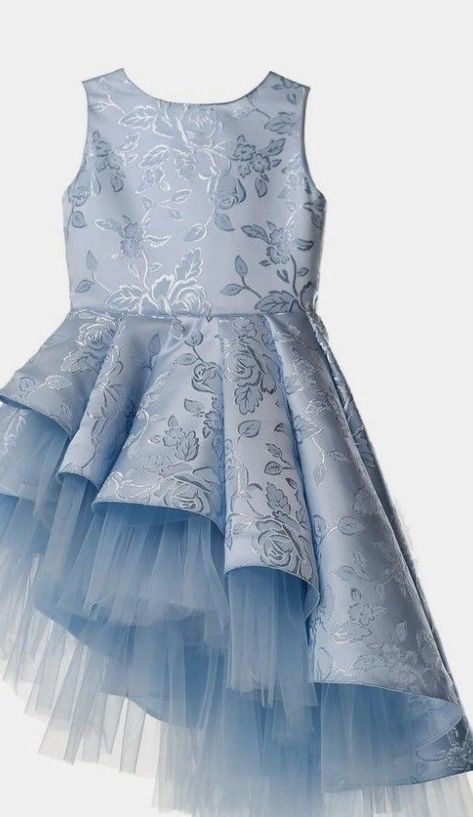 Damask Style For Children, Damask Dress For Kids, Damask Styles For Kids, Damask Gown Styles For Children, Damask Gown Styles, Damask Gown, Childrens Party Dresses, Ankara Styles For Kids, Dress Designs For Girls