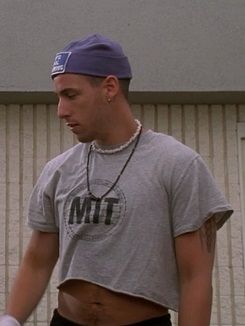 Guys Reclaiming the Crop Top, Plus 7 Celeb Dudes Who Rocked it ... Young Adam Sandler, Adam Sandler Core, Crop Top Guy, Men Crop Top, Men In Crop Tops, Boys In Crop Tops, Crop Top Men, Estilo Cholo, Superman Shirt