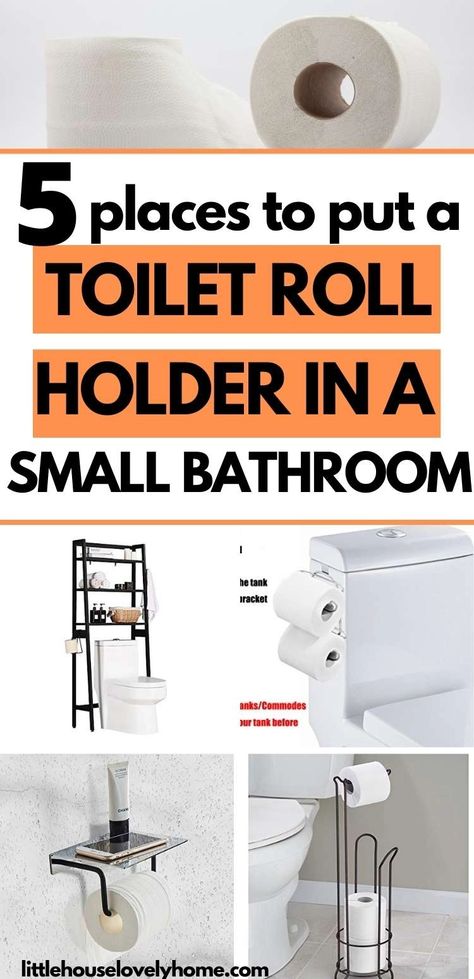 If you’ve ever remodeled a small bathroom, you’ll know that figuring out where to put the toilet paper holder in a small bathroom isn’t always the easiest problem to solve. These ideas will help you find the best place to put a toilet roll holder in your bathroom, no matter the size. Toilet Paper Holder For Small Bathroom, Toilet Paper Small Bathroom, Toilet Paper Storage For Small Bathroom, Toilet Paper Holders For Small Bathrooms, Toilet Roll Holder Ideas Small Spaces, Where To Put Toilet Paper Holder In Small Bathroom, Where To Put Toilet Paper Holder, Where To Place Toilet Paper Holder, Toilet Paper Holders Ideas