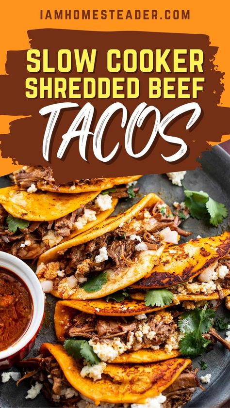 Shredded Roast Beef, Roast Beef Tacos, Shredded Beef Tacos Recipes, Shredded Roast, Dinner Recipes Mexican, Slow Cooker Shredded Beef, Shredded Beef Tacos, Beef Dinner Recipes, Crock Pot Tacos