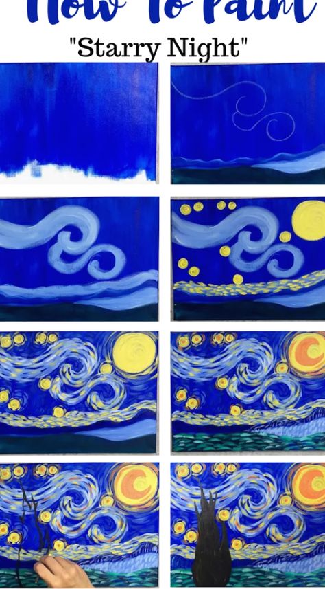 Paint Starry Night, Chalk Ideas, Mandala Art Lesson, Learn How To Paint, Arte Sketchbook, Step By Step Painting, Elements Of Art, Color Tone, Western Art