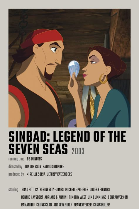 Sinbad Movie Poster, Sinbad And The Seven Seas, Sinbad Aesthetic, Sinbad Legend Of The Seven Seas, Sinbad Movie, Old Disney Movies, Movie Hacks, Movie Card, Iconic Movie Posters