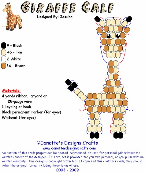 Giraffe Pony Bead Pattern, Giraffe Bead Pattern, Beaded Buddies, Beady Buddies, Pride Crafts, Jungle Wildlife, Bead Pets, Bead Buddies, Keychains Ideas