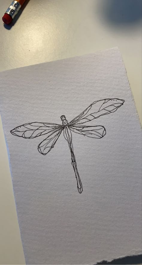 Dragonfly Tattoo Inner Arm, Dragon Flies Tattoos, Journal Drawings, Minimal Tattoos, Dragonfly Tattoo, Sketches Tutorial, Dainty Tattoos, Subtle Tattoos, Spine Tattoos