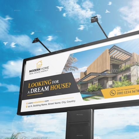 Real Estate Billboard College Billboard Design, Construction Billboard Design, Billboard Banner Design, Real Estate Billboard Design Ideas, Poster Banner Design, Real Estate Hoarding Design, Real Estate Billboard Design, Creative Billboard Design Ideas, Real Estate Banner Design