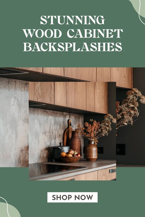 Transform your kitchen with these amazing wood cabinet backsplash ideas! From rustic charm to modern elegance, discover how the right backsplash can enhance your wood cabinet style. Explore creative color combinations, patterns, and textures that complement different kitchen layouts. Not sure where to start? Get inspired with fresh ideas that emphasize the beauty of natural wood in your cabinetry. These tips will help you find a visually striking backsplash solution for your kitchen, creating a warm and inviting cooking experience. Kitchen Wall Tiles With Wooden Cabinets, Simple Backsplash Kitchen Wood Cabinets, Wood Cabinets Backsplash Ideas, Kitchen Backsplash With Dark Wood Cabinets, Wood Cabinet Backsplash, Backsplash For Hickory Cabinets, Kitchen Backsplash Ideas Light Wood Cabinets, Backsplash Ideas For Wood Cabinets, Backsplash Ideas With Wood Cabinets