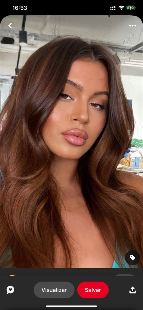 Hair Color For Morena Skin Filipina, Brown Hair On Brown Skin, Highlight Hair Dye, Hair Color For Morena Skin, Hair Color For Morena, Pretty Brown Hair, Hair Colour Inspo, Brunette Hairstyles, Hair Colour Ideas