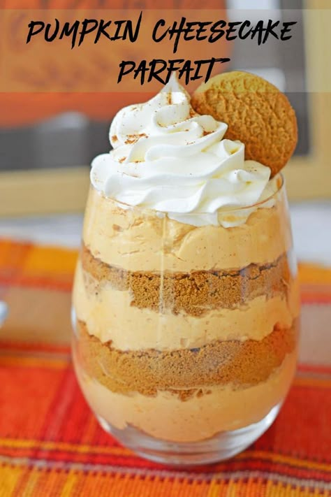 Simple pumpkin cheesecake mousse with whipped cream topping and gingersnap cookies. Yummy gingersnap desserts that will be loved by all. If you are looking for Fall desserts recipe this is the one for you. This Thanksgiving parfait will please any crowd. Get ready to make the best gingersnap pumpkin cheesecake parfait. Pumpkin Parfait Recipes, Pumpkin Pie Parfait, Thanksgiving Must Haves, Cheesecake Parfait Recipes, Pumpkin Parfait, Cheesecake Parfait, Mini Desert, Autumn Cookies, Apple Treats