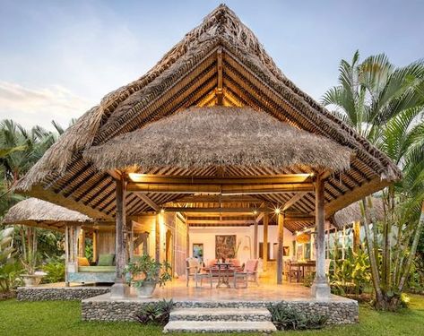 Thatch Roof, Ubud Indonesia, Bar Sala, Rice Paddy, Bali House, Resort Design, Open Living Room, Thatched Roof, Resort Villa