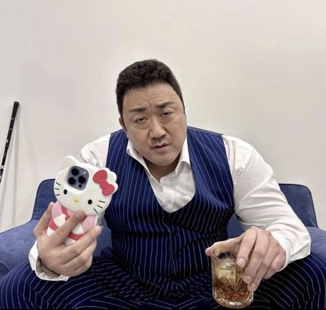 Insane Poses, Ma Dong Seok, Don Lee, Dong Seok, Hello Kitty Girl, Kitty Girl, Cutie Patootie, Korean Actors, Hello Kitty