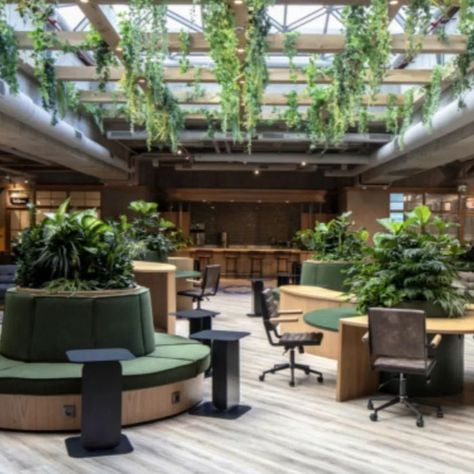 A beautiful design filled with #biohpilia and natural tones, fostering creativity in a collaborative space that is more than just a place to work!

Home to Vodaphone and Kolektif House, this inspiring co-working space located in Istanbul Turkey was designed by  KONTRA-IST Architecture, who recently reconstructed 5 floors of the Maslak 42 Building in Istanbul, transforming a former hotel and shopping mall into these shared offices. Vodafone Office, Coworking Space Design, Innovative Office, Cool Office Space, Fitness Memes, Coworking Office, Green Office, Co Working Space, Built In Furniture