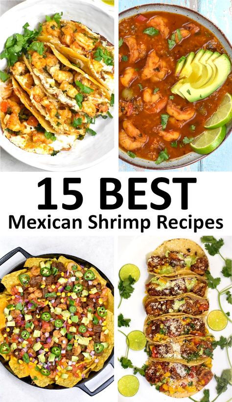 This collections of easy Mexican Shrimp Recipes includes plenty of delicious meal ideas for you to try. Mexican Food Recipes With Shrimp, Latin Shrimp Recipes, Mexican Shrimp And Rice Recipes, Mexican Dishes With Shrimp, Mexican Recipes With Shrimp, Mexican Shrimp Soup Recipes Easy, Mexican Shrimp Dishes, Mexican Prawns Recipe, Authentic Mexican Appetizers