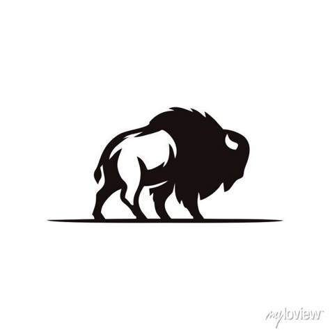 School Logo Ideas, Golden Jackal, Bison Tattoo, Buffalo Tattoo, Bison Logo, Rs Logo, Bison Art, Buffalo Art, Boutique Logo Design