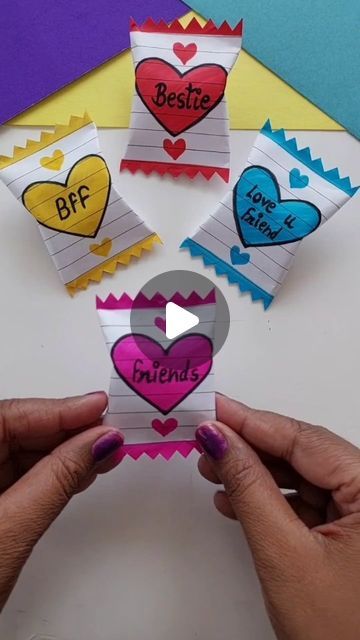 Shilpa on Instagram: "Friendship Day gift/Chocolate gift/last minutes gifts idea #reels #viral #trending #friend #instagramreels" Best Friend Birthday Drawing Ideas, Best Friend Paper Gifts, Diy Friendship Cards For Kids, Cute Note Ideas For Friends, Friendship Projects For Preschool, Crafts For Friends Birthday, Easy Crafts For Friends, Friendship Day Craft Ideas, Name Day Gift Ideas