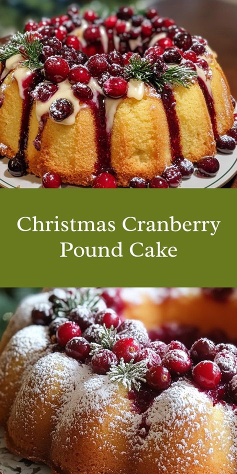 As the sweet aroma of cranberry pound cake filled the kitchen, I felt warmth and joy recalling family gatherings. My partner and I shared laughter, mixing ingredients together, creating not just a dessert, but cherished memories for our upcoming holiday celebration. Iced Christmas Cranberry Pound Cake, Cranberry Pound Cake Christmas, Lemon Cranberry Pound Cake, Cranberry Bundt Cake Holidays, Cranberry Christmas Cake Recipe, Holiday Pound Cake, Cranberry Christmas Desserts, Christmas Pound Cake Recipes, Pound Cake Decoration