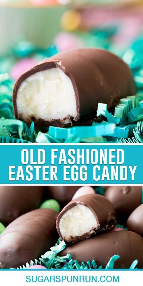 This Old Fashioned Easter Egg Candy is a generations-old family recipe. We make it every year for Easter and it never lasts long. Don’t be alarmed by the mashed potatoes that the recipe calls for, they are a critical ingredient that I was skeptical of at first, but you’ll never be able to even tell that they’re mixed in the filling! Easter Candy Recipes, Easter Food Appetizers, Potato Candy, Easter Egg Candy, Candy Egg, Craft Easter, Easter Snacks, Easter Sweets, Easter Desserts Recipes