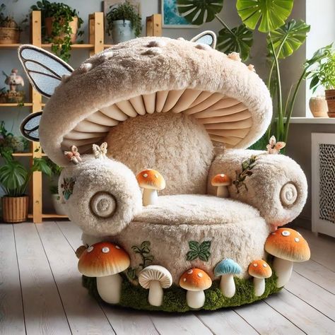 Mushroom Chair, Dream Bedroom Inspiration, Bedroom Decor Cozy, Diy Chair, Cat Room, Dream Bedroom, Room Interior, Furniture Ideas, Bedroom Inspirations