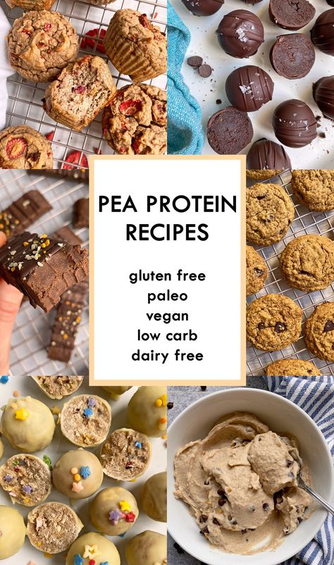 Plant Protein Powder Recipes, Pea Protein Powder Recipes, Pea Protein Recipes, Recipes Using Protein Powder, Protein Powder Muffins, Gluten Free Protein Powder, Protein Chocolate Chip Cookies, Protein Powder Cookies, High Protein Muffins