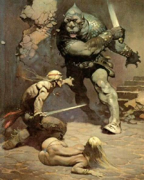 Frank Frazetta Art, Frazetta Art, Street Art Utopia, Bd Art, Scifi Fantasy Art, Boris Vallejo, Heroic Fantasy, Frank Frazetta, Conan The Barbarian