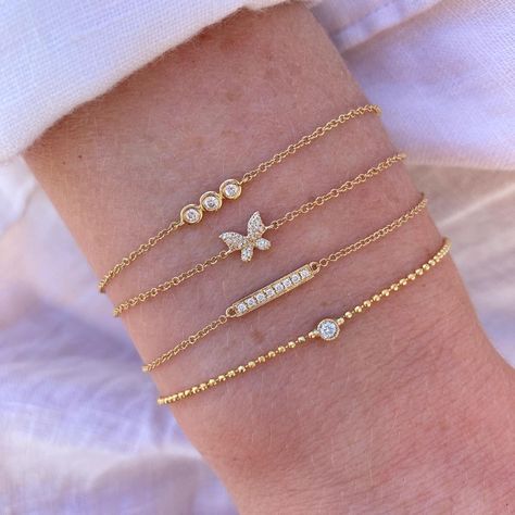 katie diamond jewelry on Instagram: “Dainty diamonds & delicate chains ✨ • • • • • • #diamond #diamonds #diamondbracelet #diamondbracelets #diamondjewelry #jewelryoftheday…” Diamond Bar Bracelet, Diamonds Bracelet, Clean Sterling Silver, Engraved Bar Necklace, Diamond Butterfly, Number Three, Bar Bracelet, Diamond Jewelry Designs, Butterfly Bracelet