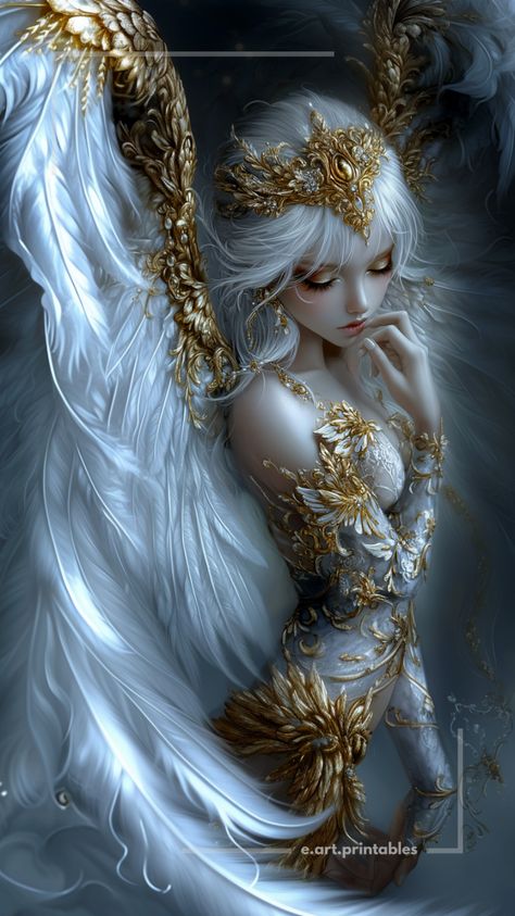 A beautiful angelic woman, mythical creature of light @eartprintables Fantasy Art, Light Angels, Angelic Women, Mythical Creatures, Female Fantasy Characters, Detailed Illustration, Magical Women, Fairytale Art, Fantasy Illustration, Mystical Women, Digital Fantasy Art #FantasyArt, #LightAngels, #AngelicWomen, #MythicalCreatures, #FantasyIllustration, #MagicalWomen, #FairytaleArt, #MysticalCreatures, #FantasyWorld, #DigitalArt, #FantasyWomen Beautiful Mystical Creatures, Mythical Gods Art, Fantasy Winged People, Angelic Beauty Aesthetic, Angel Woman Art, Angel Warrior Female Goddesses, Female Angel Art, Angel Creature, Heavenly Angels Art