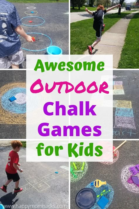 Sidewalk Chalk Games, Outside Activities For Kids, Chalk Activities, Outdoor Summer Activities, Outside Games, Gratis Printables, Outside Fun, Fun Outdoor Games, Outside Activities