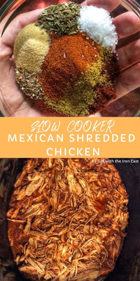 Slow Cooker Mexican, Shredded Chicken Crockpot, Chicken Cooker, Slow Cooker Shredded Chicken, Mexican Shredded Chicken, Shredded Chicken Tacos, Crock Pot Tacos, Mexican Dish, Shredded Chicken Recipes