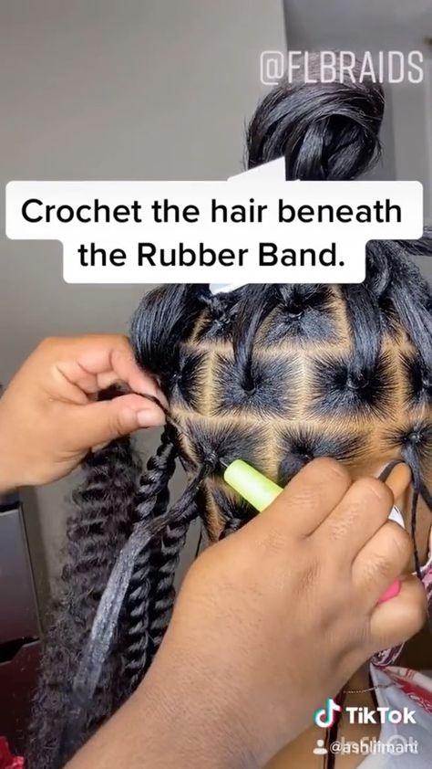 VoiceOfHair ®️ | Easy Passion Twist Tutorial 🔥 Loving the way @flbraids shows how to install this neat and pretty protective style ❤️ Have you tried this … | Instagram Rubberband Method Crochet Twists, Easy Twist Hairstyles Simple, Twist With Weave Protective Styles, How To Crochet Twist Braids, Hair To Use For Passion Twist, How Do You Do Passion Twist, Passion Twist Crochet Tutorial, Rubberband Method Passion Twist, Easy Crochet Braids Hairstyles