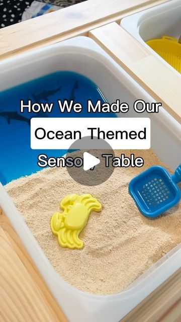 Ocean Sensory Table, Fantasy Activities, Penny Activities, Play Table Ideas, Ocean Sensory, Trofast Ikea, Toddler Sensory Bins, Kids Milestones, Infant Sensory Activities