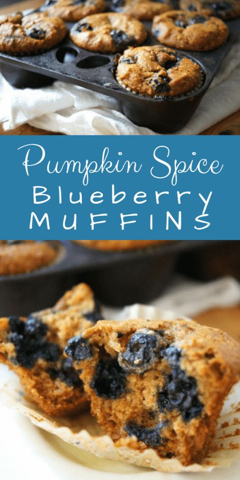 Pumpkin Spice Blueberry Muffins - Mom's Kitchen Handbook Pumpkin Blueberry Muffins, Pumpkin Blueberry, Blueberry Pumpkin, Muffins Pumpkin, Pumpkin Streusel Muffins, Spice Muffins, Pumpkin Spice Muffins, Cooking From Scratch, Best Snacks