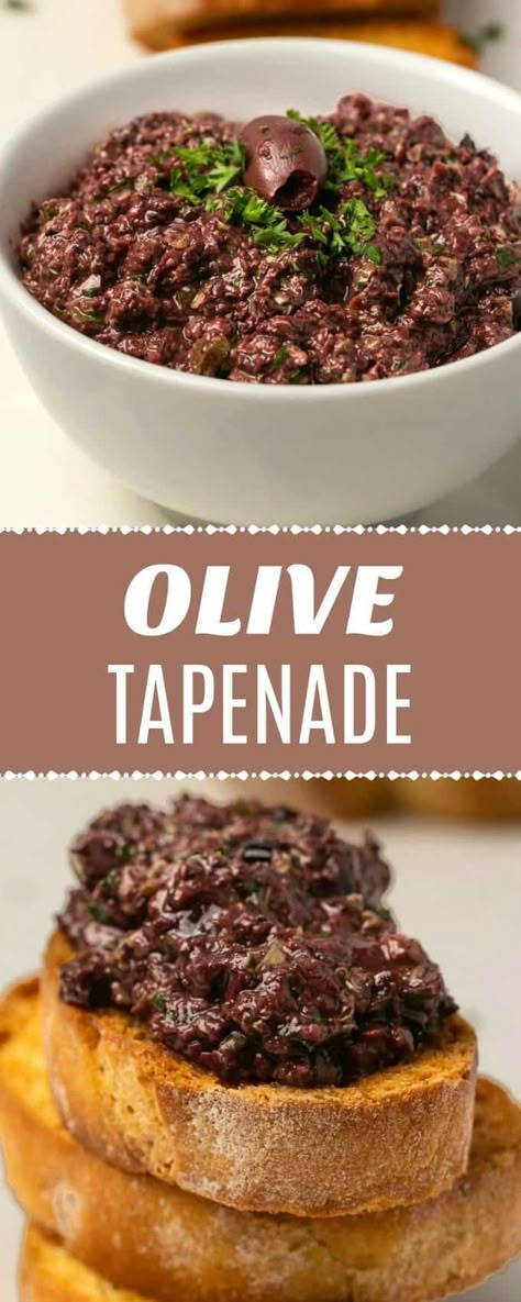 Tapenade Olive Noire, Olive Tapenade Recipe, Tapenade Olive, Tapenade Recipe, Olive Spread, Olive Recipes, Olive Tapenade, Vegan Appetizers, Kalamata Olives