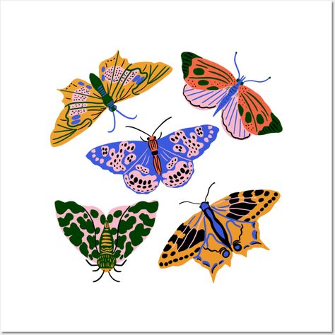 Moths by taranormal Posca Marker, Moth Art, Insect Art, Elements Of Art, Butterfly Art, Animal Illustration, Painting Inspiration, Painting & Drawing, Art Inspo