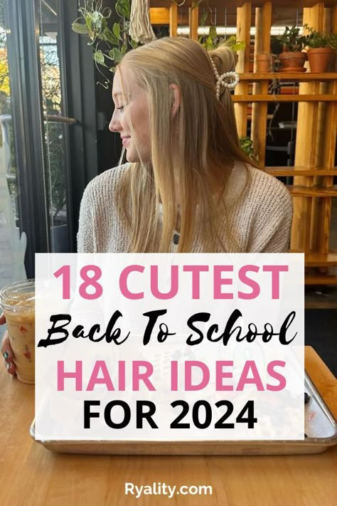 these are really cute, easy, and quick hairstyles for school! Cute Easy 5 Min Hairstyles, Cute And Easy Hairstyles For Preteens, Cute Easy Teacher Hairstyles, Cute Teacher Hairstyles Simple, Picture Day Hairstyles For Teenagers, Cute Hairstyles For Middle Schoolers, Easy Teen Hairstyles For School, Cute Hairstyles For Teens For School, Cute Teen Hairstyles Straight Hair