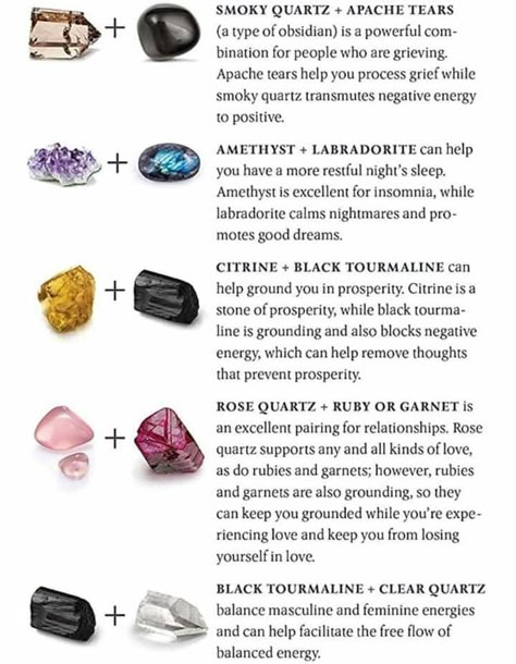 Crystal Pairings, Energy Stones Crystal Healing, Orgone Generator, Crystal Combinations, Best Healing Crystals, Gemstones Chart, Crystal Healing Chart, Crystals For Manifestation, Crystal Guide