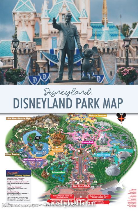 Disneyland Park Map - Updated in November 2019! Disneyland Map 2023, Disneyland Map Printable, What To Do In Anaheim California, Disneyland Maps, Map Of Disneyland, Disneyland Trip Planning, Theme Park Map, Disneyland Resort California, Disneyland 2023