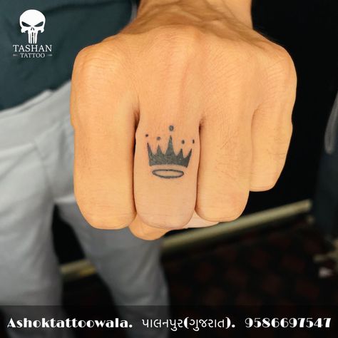 King Finger Tattoos For Men, Finger Crown Tattoo Men, Finger Crown Tattoo, King Tattoo Men, Finger Tattoo Designs For Men, Finger Tattoos Men, Crown Hand Tattoo, Crown Finger Tattoo, Cute Couple Tattoo Ideas