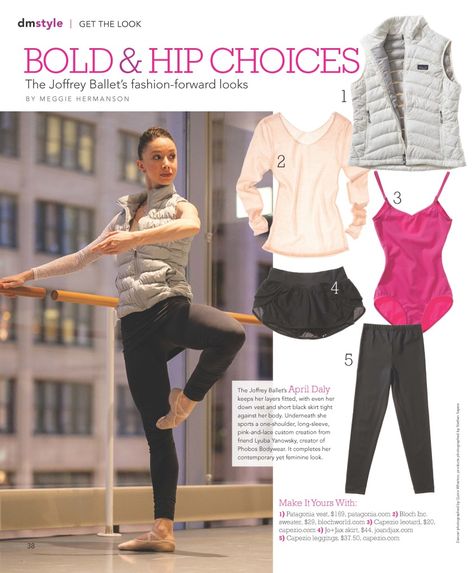 From Dance Magazine--  More ballet fashion, right? Power to the ballerina! Ballet Fits, Dance Class Outfit, Ballet Inspired Fashion, Joffrey Ballet, Ballet Practice, Ballet Outfits, Ballet Outfit, Ballet Wear, Class Outfits